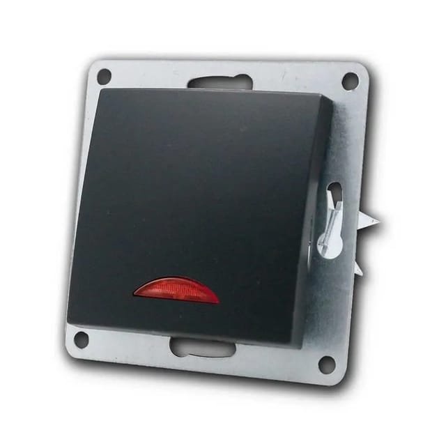 McPower FLAIR Schalter Schwarz 250V10A Kontroll Leucht