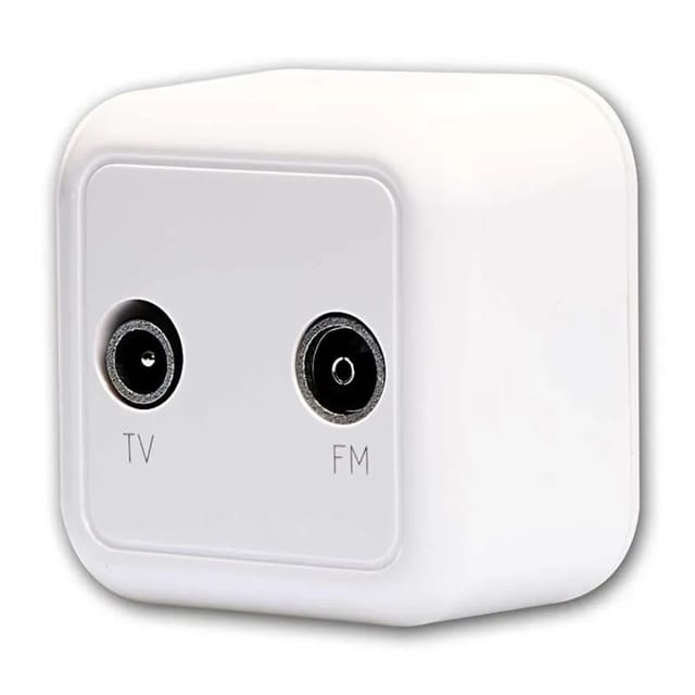 McPower FINERY Antennendose TV & Radio Weiß Aufputz