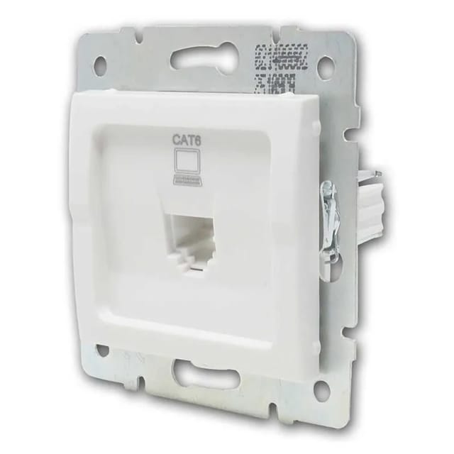 Kanlux LOGI Netzwerkdose Weiß 1x RJ45 CAT6 ohne Rahmen