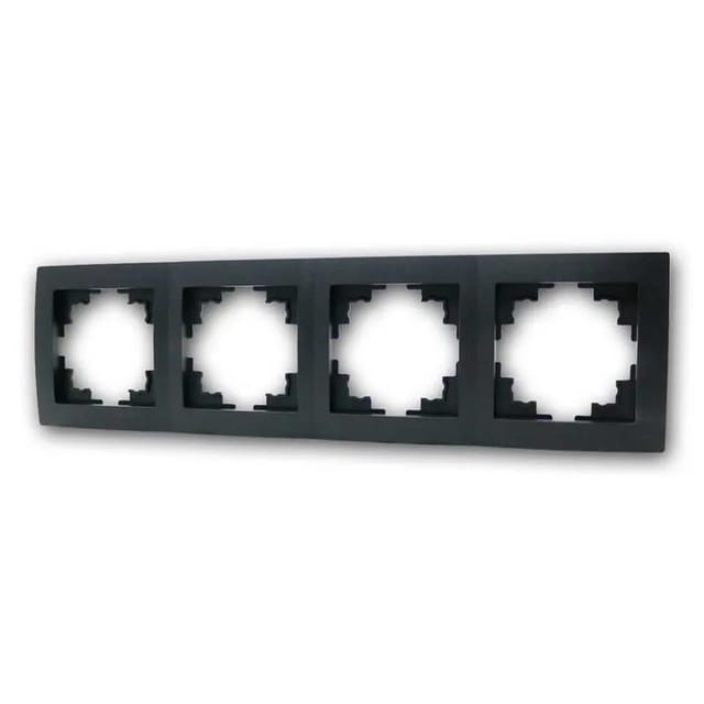 McPower FLAIR Rahmen 4-Fach Schwarz Matt Vierfachrahmen