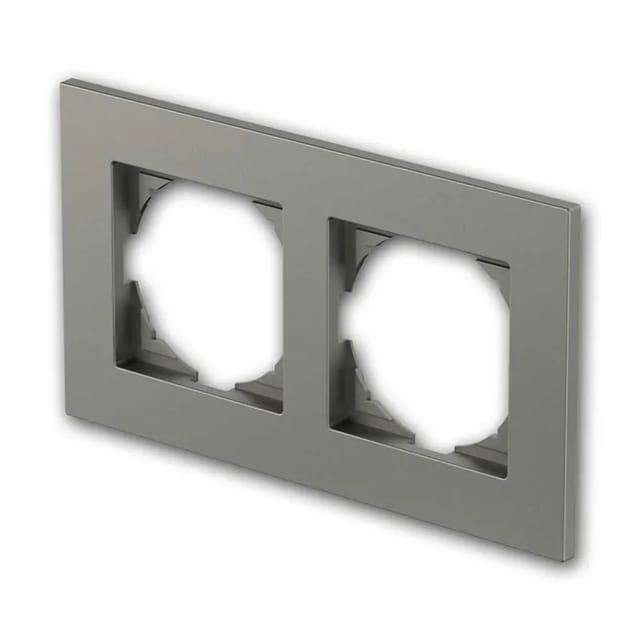 TEM LOGIQ Rahmen FLAT 2-Fach Titan Horizontalvertikal