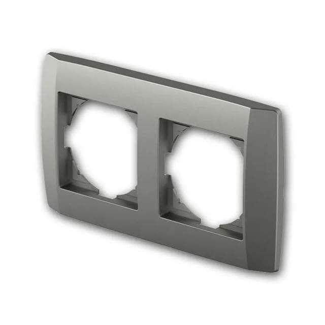 TEM LOGIQ Rahmen BOLD 2-Fach Titan Horizontalvertikal