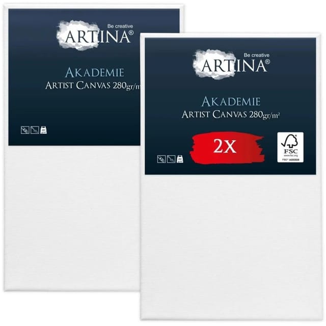 Artina Keilrahmen Leinwand Akademie 70x100cm 2er Set