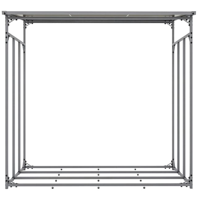 DELUKE Kaminholzregal Aussen Mit Abdeckung HEOD Brennholzregal Kaminholzunterstand Feuerholzregal 70x165x165 Aluminium Mit Plane