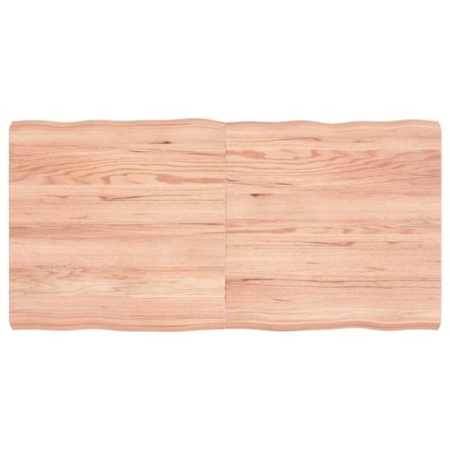vidaXL Tischplatte 120x60x2-6 cm Massivholz Behandelt Baumkante 363961