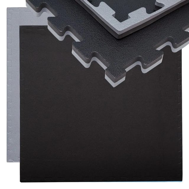 eyepower Trainingsmatte mit Rand 90 x 90 x 2 cm Schwarz