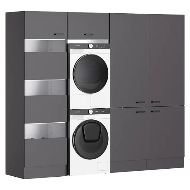 OPTIFIT Waschsäulen-Set Kiel420 243,2 x 210 x 57,1 cm Anthrazit Matt