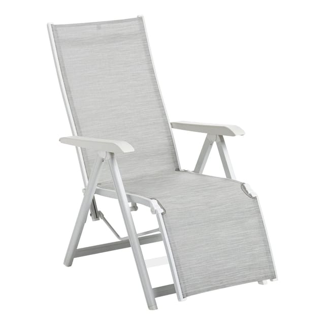 Kettler Relaxsessel Basic Plus Weiß-Hellgrau
