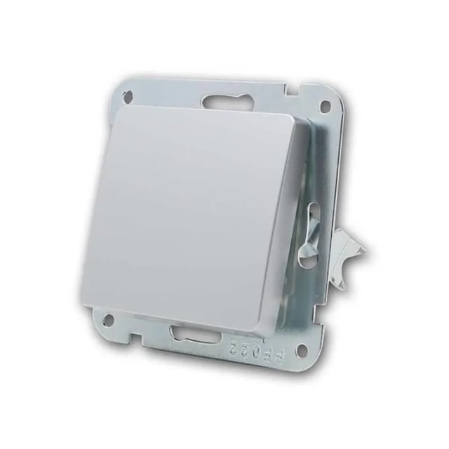 ChiliTec DELPHI Schalter 250V 10A Klemm OHNE Rahmen Silber