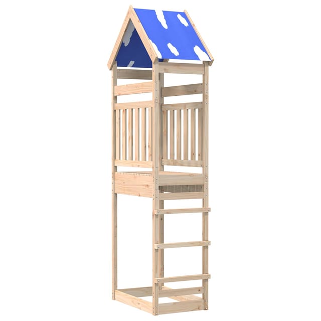 vidaXL Spielturm Braun 52,5 x 85 x 265 cm Massives Kiefernholz 3417184