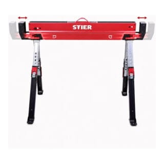 STIER 2x Premium Falt-Arbeitsbock Sägebock höhenverstellbar 590 kg (Single)