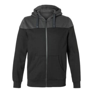 Kübler Kapuzen-Sweatjacke schwarz/dunkelgrau L