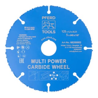 PFERD Trennscheibe POS MULTI POWER CARBIDE WHEEL DS 125 x 1,2 x 22,23