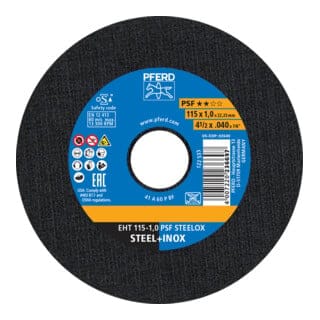 PFERD TOOLS Trennscheibe EHT 115-1,0 PSF STEELOX TIN 10