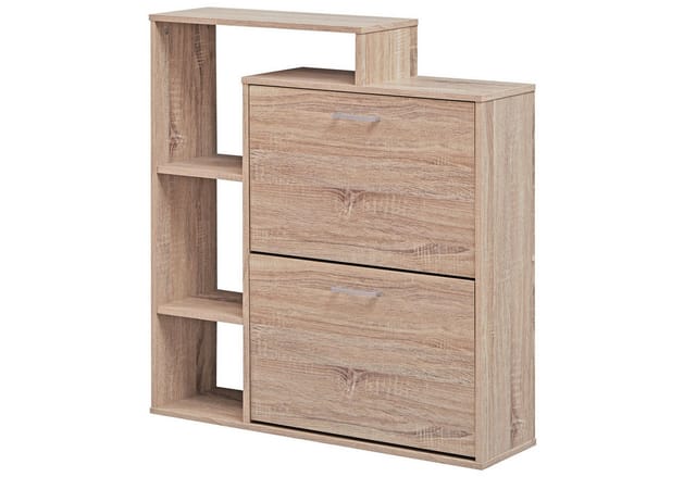 Schuhkipper – Sonoma Eiche, 85x24x93 cm, 2 Fächer, für ca. 12 Paar Schuhe