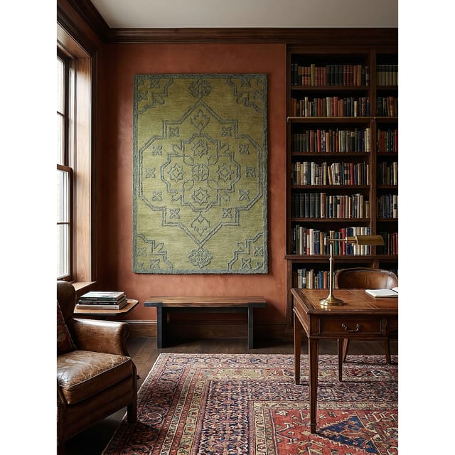 Hochflorteppich Orient Grün 160 x 230 cm - TINGIR Kadima Design