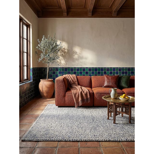 Teppich uni Hellblau 80 x 150 cm - MEDWAY Kadima Design