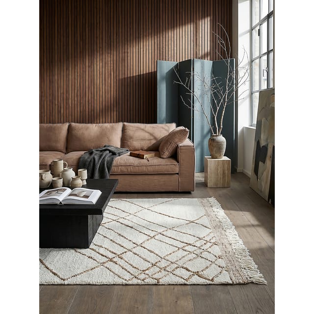Teppich abstrakt Beige-Natur 160 x 230 cm - VYNE Kadima Design