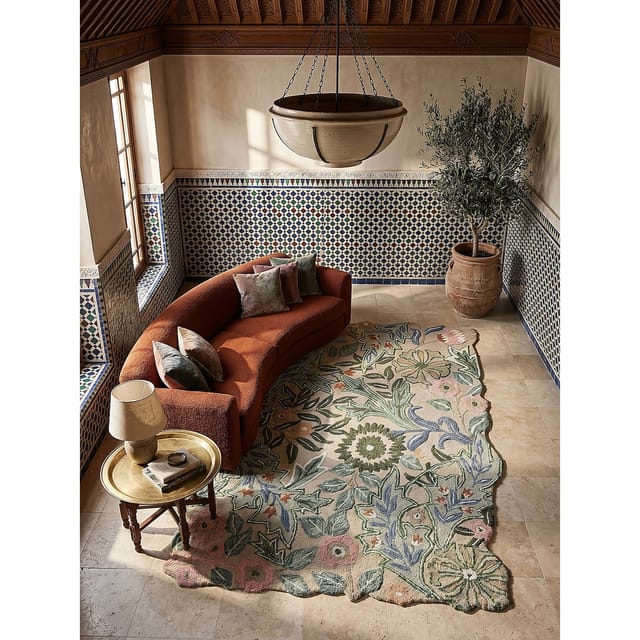 Wollteppich floral Grün 160 x 230 cm - CHAR Kadima Design