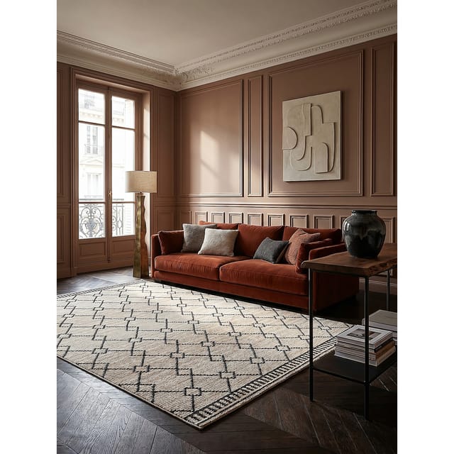 Teppich Berber Monochrom 120 x 160 cm - PERRAN Kadima Design