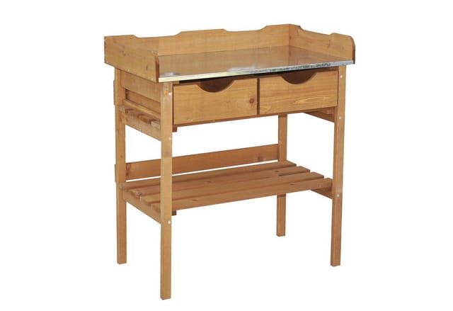Dazikemo Pflanztisch Gärtnertisch Holz braun 80x45x86 cm