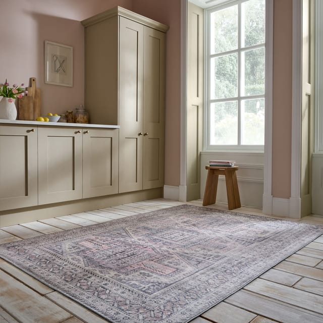 Teppich Orient Grau-Rosa 190 x 290 cm - HURST Kadima Design