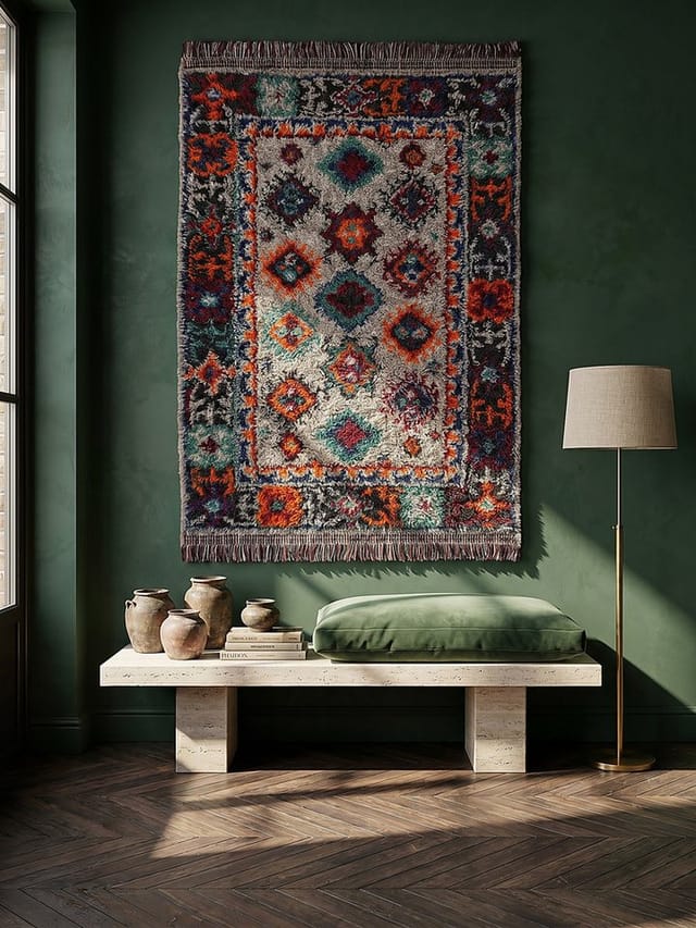Shaggy-Teppich Erdtöne Bunt 133 x 190 cm - TAFRAUT Kadima Design
