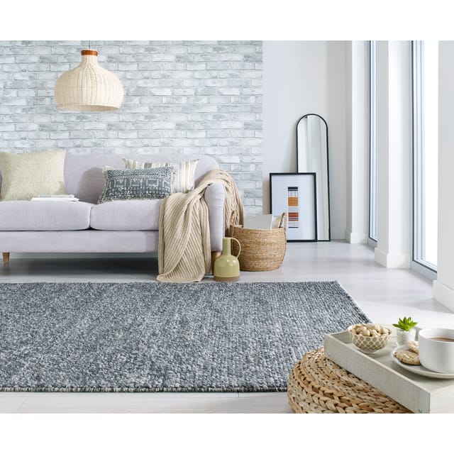 Teppich uni Anthrazit 200 x 290 cm - MEDWAY Kadima Design