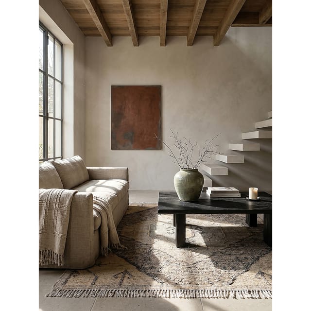Flachgewebe-Teppich Natur 160 x 230 cm - BERMEO Kadima Design