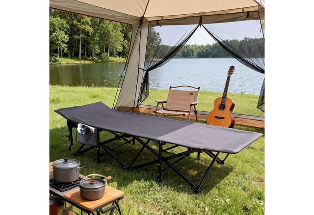 Sekey Feldbett Campingbett Klappbar Campingbett Campingliege Gästebett bis 200kg 190 x 71 x 35 cm Klappbett Outdoor, für Garten Camping