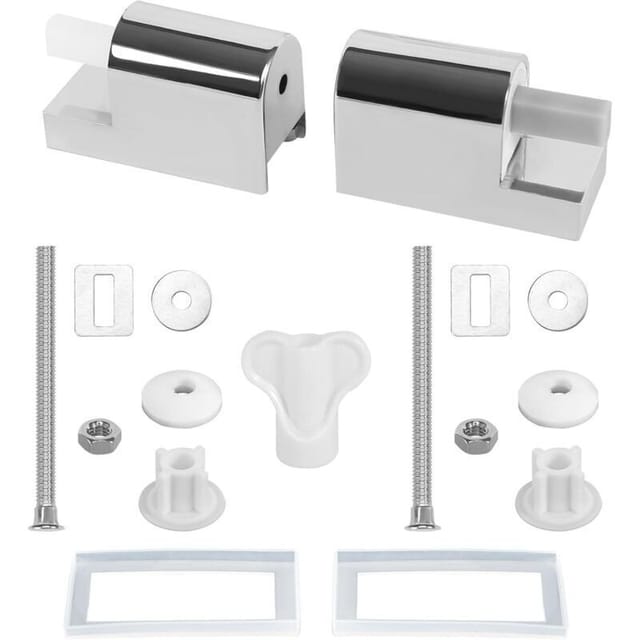 Bardusch Wc-sitzscharniere, 2er-set Universal-wc-sitzscharniere, Befestigungsset Für Wc-sitzscharniere Mit Absenkautomatik