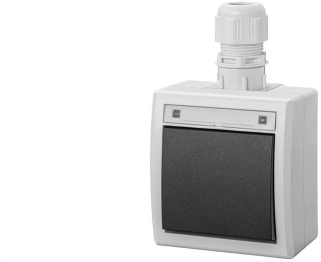 Aquant 2k Aufputzschalter 1-polig (wechselschaltung) Ip65 Grau 5001-65