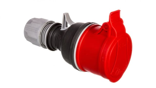 Tragbare Steckdose 16a 5p 400v Rot Drehbar Gpp 16/5 Ip44 921870 Gerade