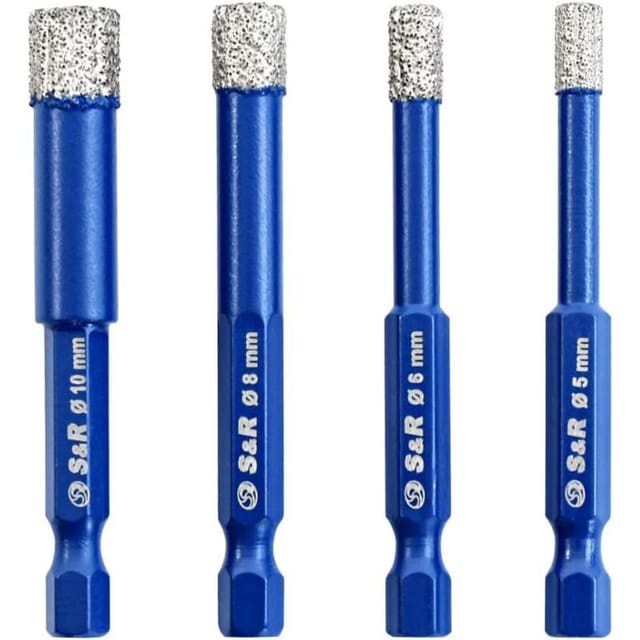 Professionelle Diamantbohrer Für Fliesen, Keramik, Feinsteinzeug, Glas Und Stein – 4er-set