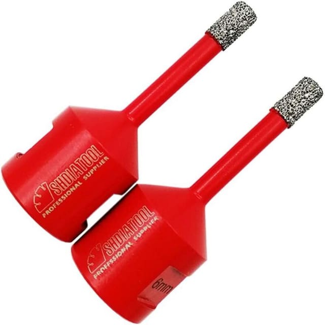 6-mm-diamantbohrer Für Trockenbohrungen In Porzellan, Fliesen, Granit Und Marmor – M14-gewindekopf – 2er-pack