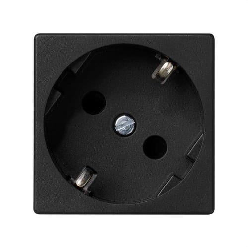 Simon Connect K45 Einzelsteckdose Schuko Mit/ohne 16a Ip20, Schnellverbinder, Schwarz K11/14