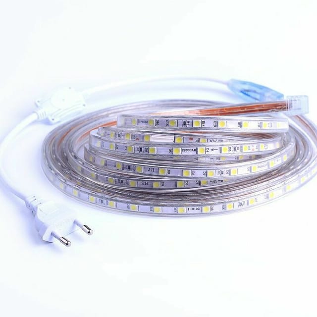 Amxcnoy 1 M Led-streifen – Warmweiß, 5050 Smd-streifen, 60 Leds/m, Helle Hintergrundbeleuchtung, 220–230 V, Ip65 Wasserdicht, Diy-dekoration Für Küche, Schlafzimmer, Weihnachten