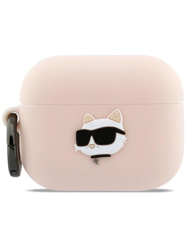 Karl Lagerfeld Silikonhülle Mit Chaupette-kopf-motiv (3d) Für Airpods Pro 3, Pink