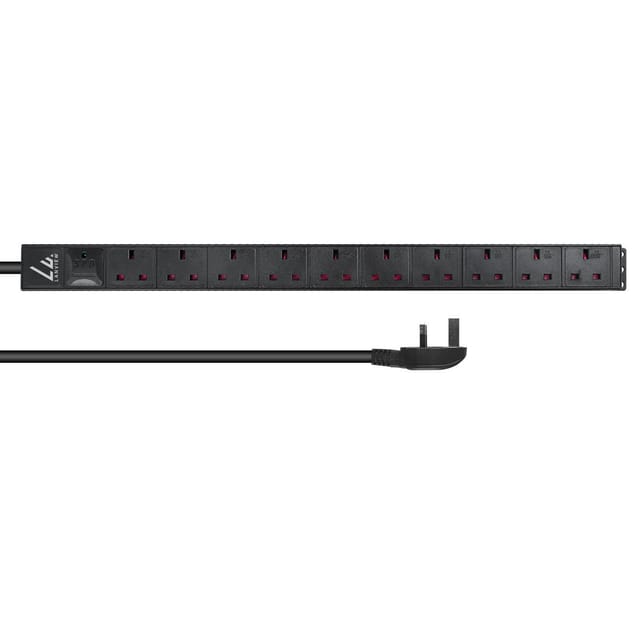 Lanview Uk Rackmount-steckdosenleiste, 1,4 He, 13 A, 10 Steckdosen, 3 M Kabel, Lvr-3muk-spd-uk10