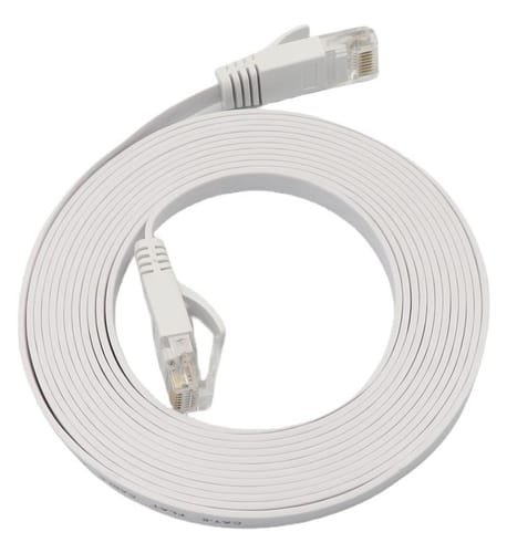 Lan Utp Cat6a Netzwerkkabel 5m Weiß Flach Lszh Microconnect