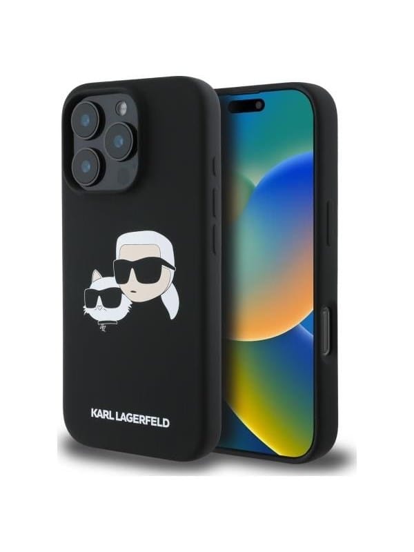 Iphone 16 Pro Karl Lagerfeld Silikon Magsafe Hülle Schwarz