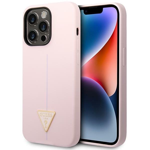 Iphone 14 Pro Guess Silikon-dreieckshülle Lila