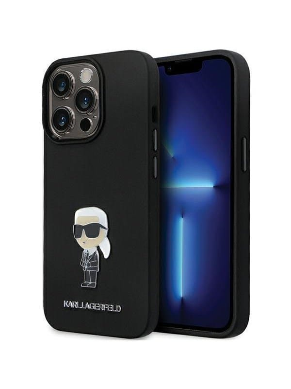 Hülle Für Iphone 14 Pro Max Karl Lagerfeld Silikon Ikonik Schwarz