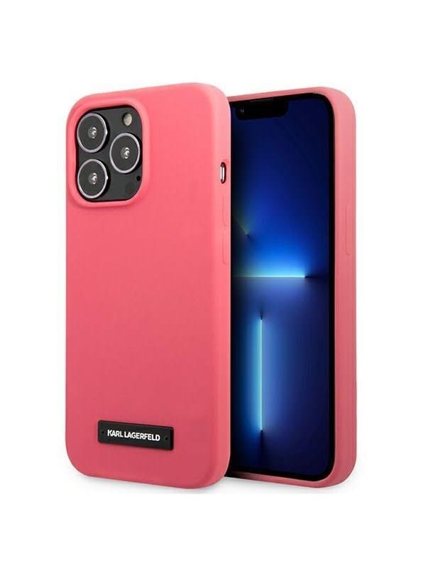 Karl Lagerfeld Silikonplakette Fuchsia Iphone 13 Pro Hülle