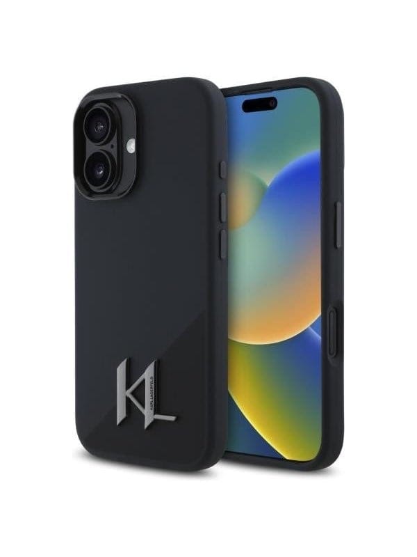 Karl Lagerfeld Silikon Magsafe Iphone 16 Hülle Schwarz