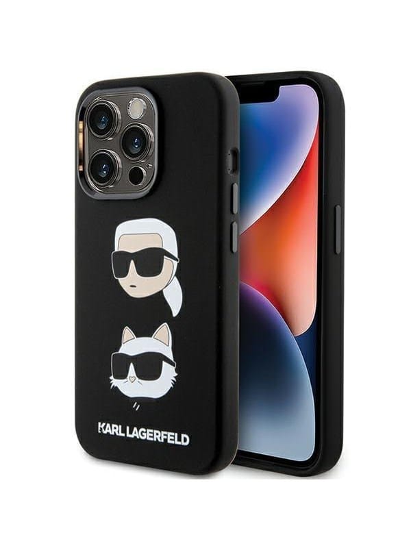 Iphone 15 Pro Max Hülle Karl Lagerfeld Silikon Karl&choupette Schwarz
