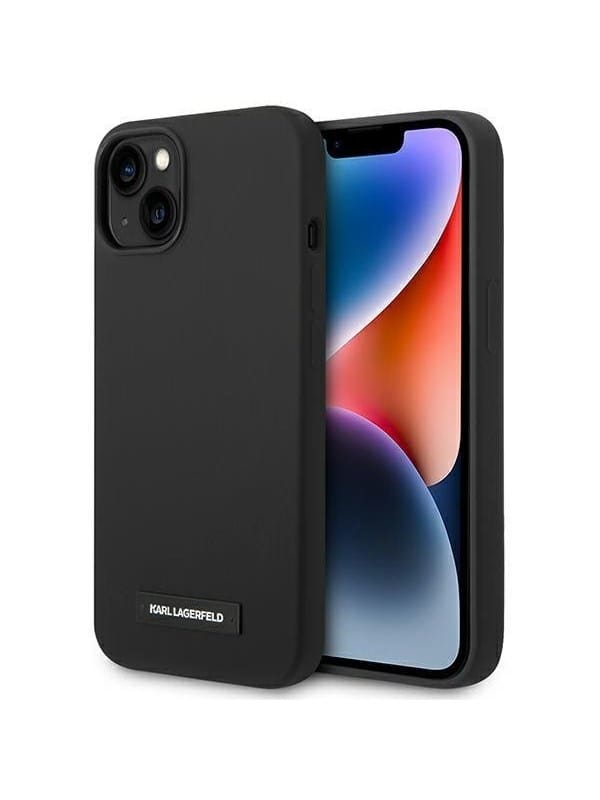 Iphone 14 Plus Karl Lagerfeld Silikon Magsafe Hülle Schwarz