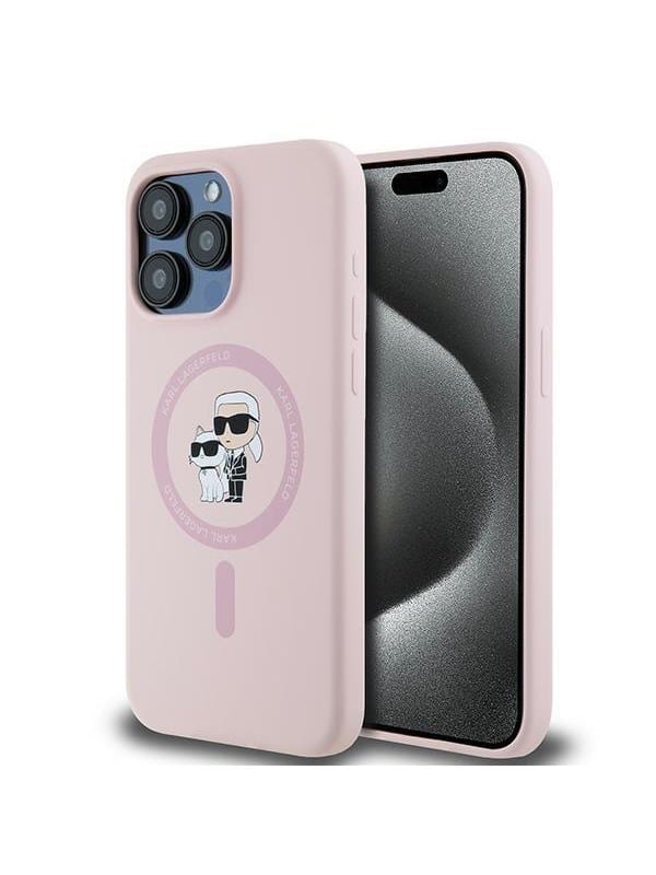 Karl Lagerfeld Silikon Magsafe Pink Iphone 15 Pro Hülle