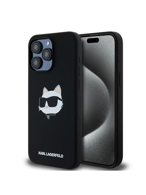 Iphone 15 Pro Max Hülle Karl Lagerfeld Silikon Magsafe Schwarz