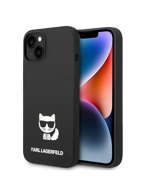 Hülle Für Iphone 14 Plus Karl Lagerfeld Silikon Choupette Schwarz
